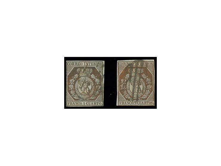 1 and 3 cs. bronze, used, Sperati forgeries, fine, signed in pencil