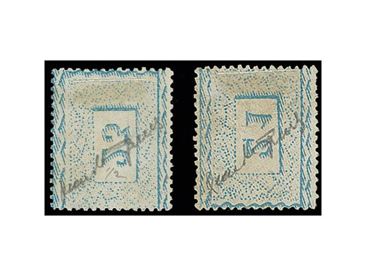 1875, Alfons XII 4-10 pta. used, Sperati forgeries, fine, signed in pencil