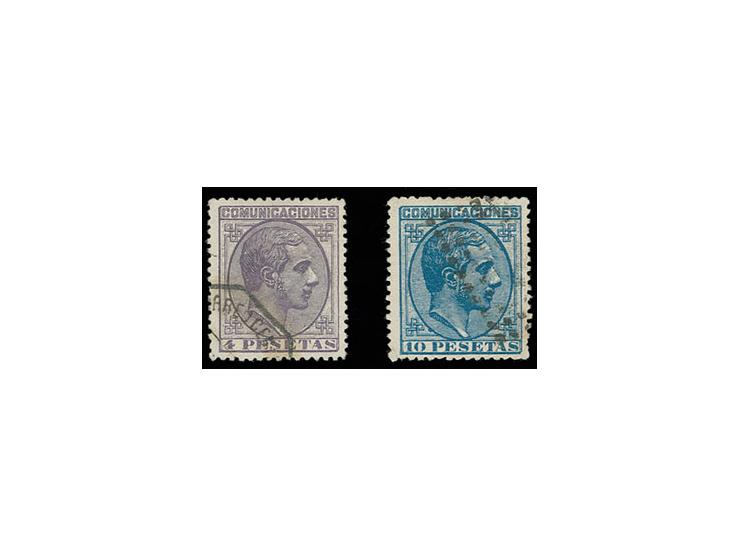 1878, 4-10 pta., used, Sperati forgeries, fine, signed in pencil