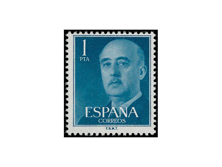 1 pta. in unissued colour dark greenish-blue, unmounted mint (Edifil 1153cc)