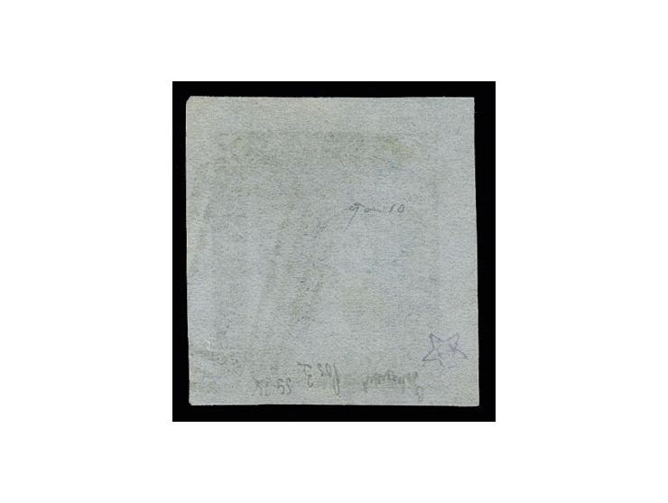 1859, Lapirot intermediate impression 2 d. blue, large margins all around and neatly cancelled, extremely fine, signed Holcom
