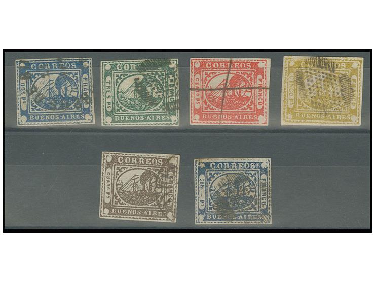 1858, Barquitos 2-4 p. and 1 p. IN ps,, all used, Sperati forgeries, fine, signed in pencil