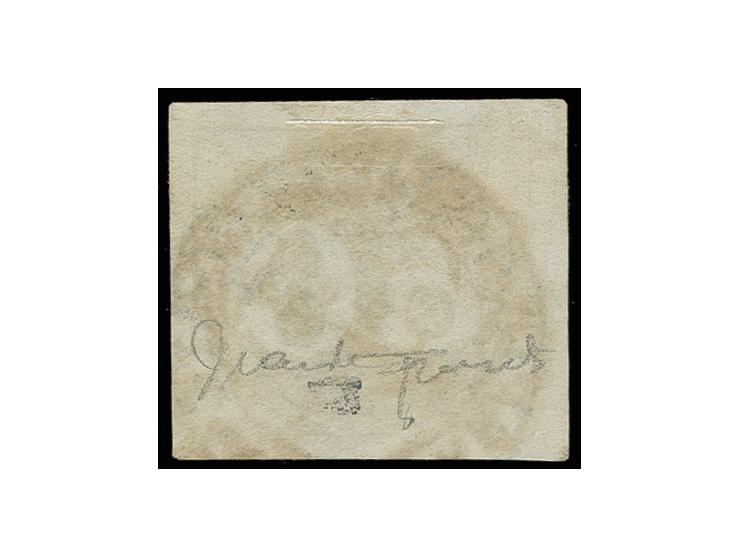  1843 Bull Eyes 60 c. with clear cds, Sperati forgery, fine, signed in pencil