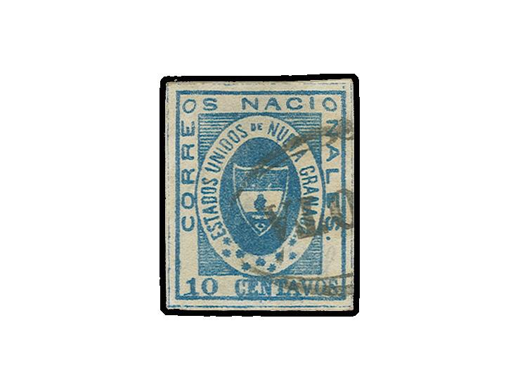 10 c. blue, used, Sperati forgery, fine, signed in pencil