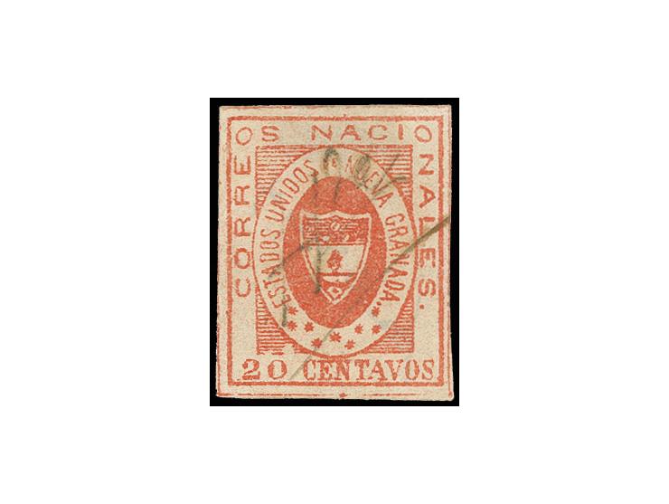 20 c. red, with manuscript, Sperati forgery, fine, signed in pencil
