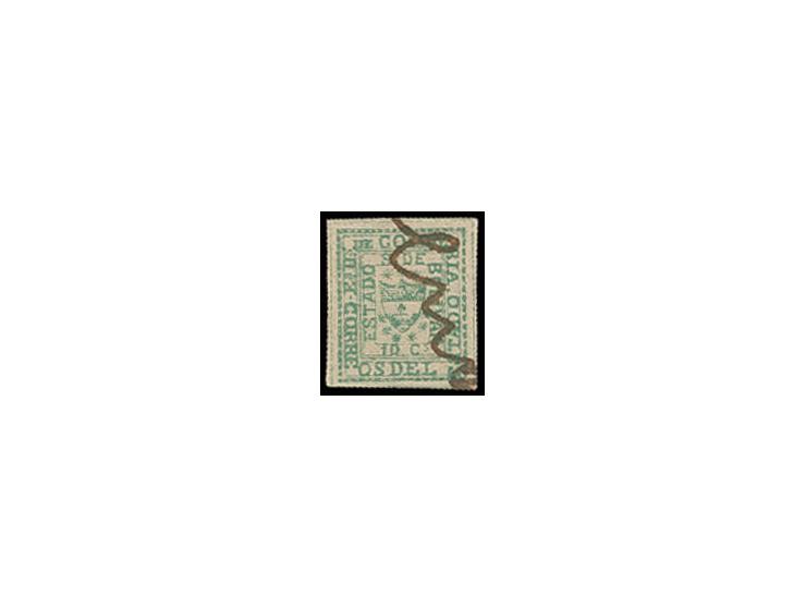 1863, Coat of arms 10 c. green, with manuscript, Sperati forgery, fine, signed in pencil
