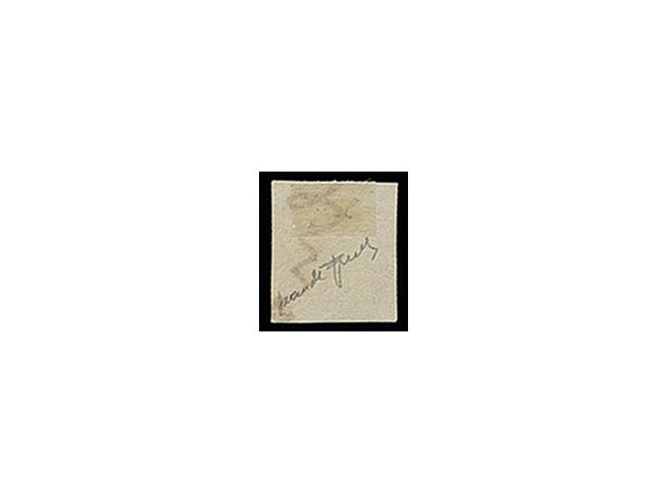 1863, Coat of arms 10 c. green, with manuscript, Sperati forgery, fine, signed in pencil
