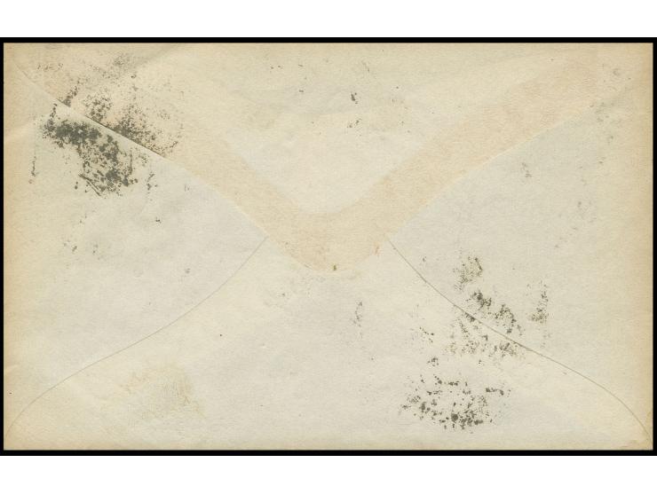 CANCELLATIONS: "GHASSRE CHIRINE", positive seal mark with lion in centre, 2 strikes on postal stationery envelope 5 ch. to Ke