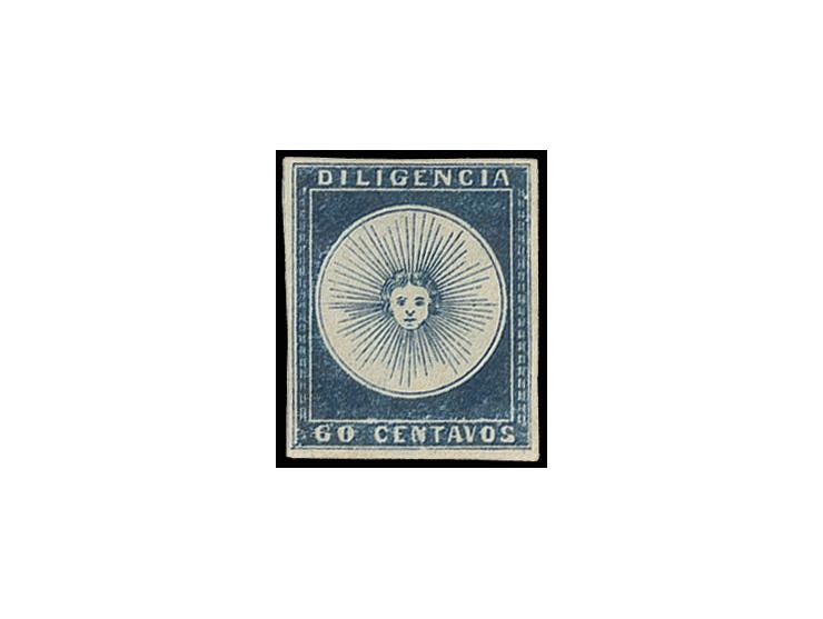 1857, 60 c. indigo, Sperati forgery, without gum, fine, signed in pencil