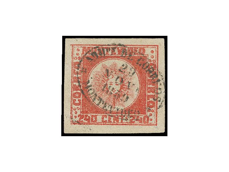 240 c. red, used, Sperati forgery, fine, signed in pencil