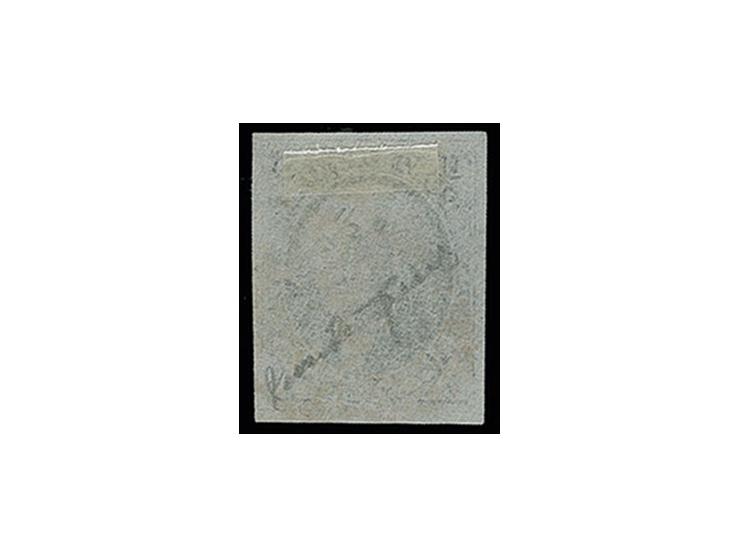 1847, 10 c. used with red barred grill, Sperati forgery, fine, signed in pencil