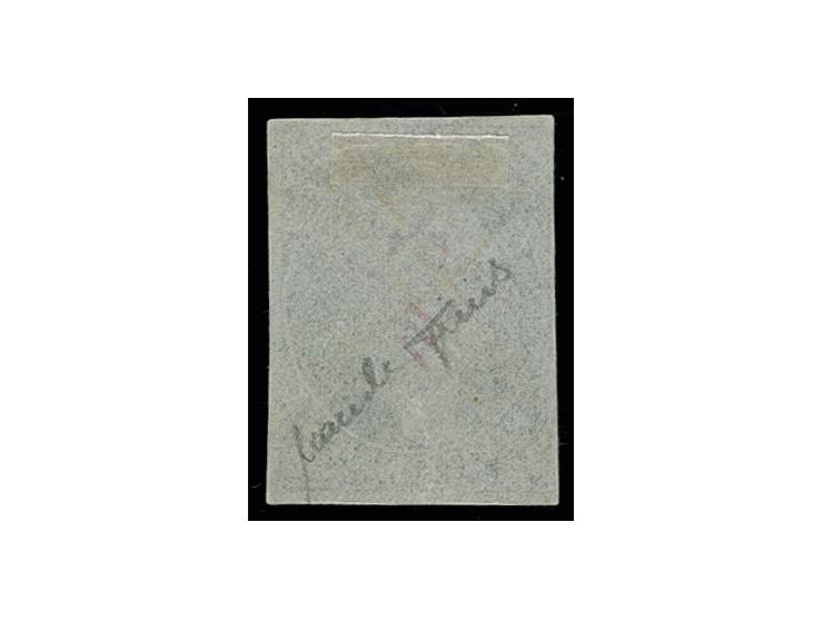 NEW YORK: 1845, 5 c. black with written initials "A.C.M", with manuscript, Sperati forgery, fine, signed in pencil