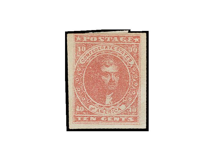 GENERAL ISSUES: 1862, 10 c. rose, unused without gum, Sperati forgery, fine, signed in pencil