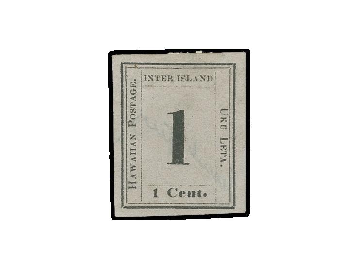 1859, Inter Island 1 c., without gum, Sperati forgery, fine, signed in pencil