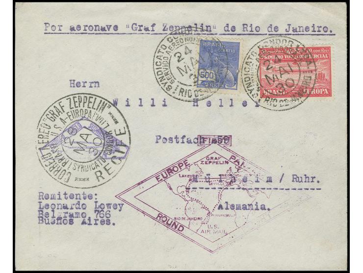 ARGENTINIEN-POST: Bedarfsbrief des Condor-Syndikates in Buenos Aires mit reiner Brasilien-Frankatur und argentinischem Sonder
