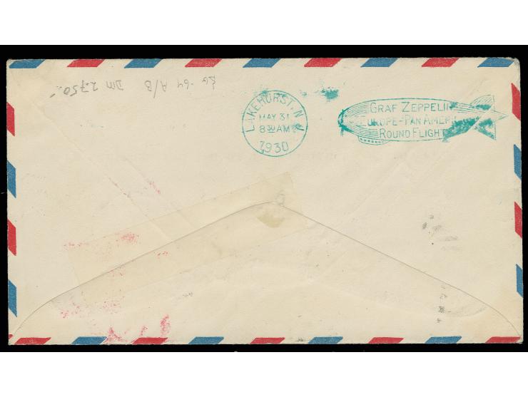 USA-Post mit Sonderstempel Type I: Brief mit 1,30 $ sowie 2 Werten 65 C. nach Lakehurst, Pracht