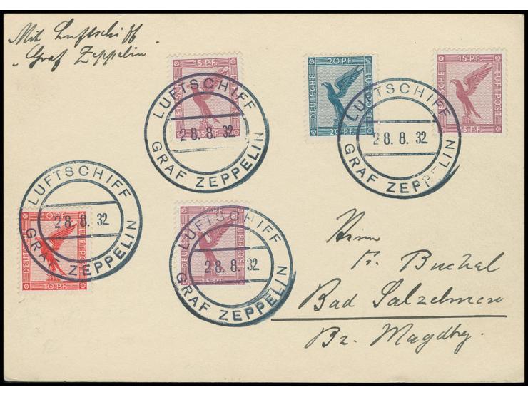 Goethe-Fahrt, Bordpostkarte, äußerst dekorativ, Kabinett