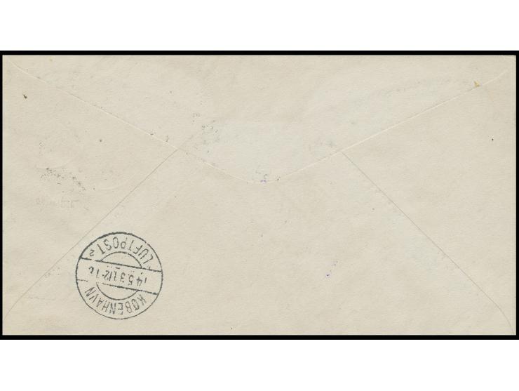 1931, Ostseejahr-Rundfahrt, Brief Abwurf Kopenhagen mit Ankunftsstempel, Kabinett, äußerst selten angeboten