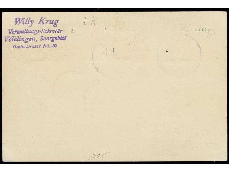 Spitzbergenfahrt, Karte, alle Stempel vorderseitig, Kabinett