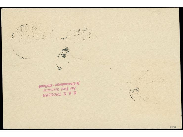 Mannheimfahrt, Karte, adressiert nach Rotterdam, alle Stempel vorderseitig, Kabinett