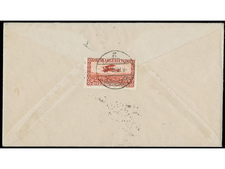 Karlsruhefahrt, Brief, alle Stempel vorderseitig, Kabinett