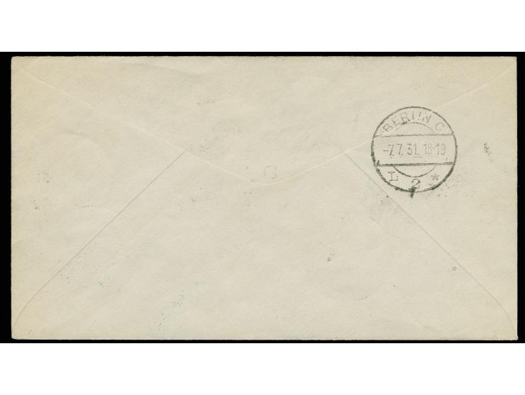 Islandfahrt, Brief mit u.a. Madonna 10 Fr. mit vorderseitigem Ankunftsstempel, Kabinett