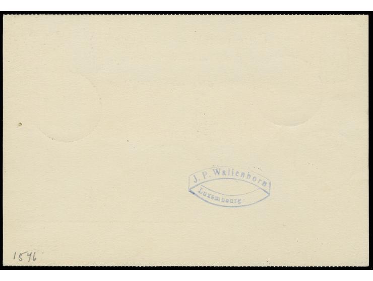 Karte Abwurf Rönne, alle Stempel vorderseitig, Kabinett