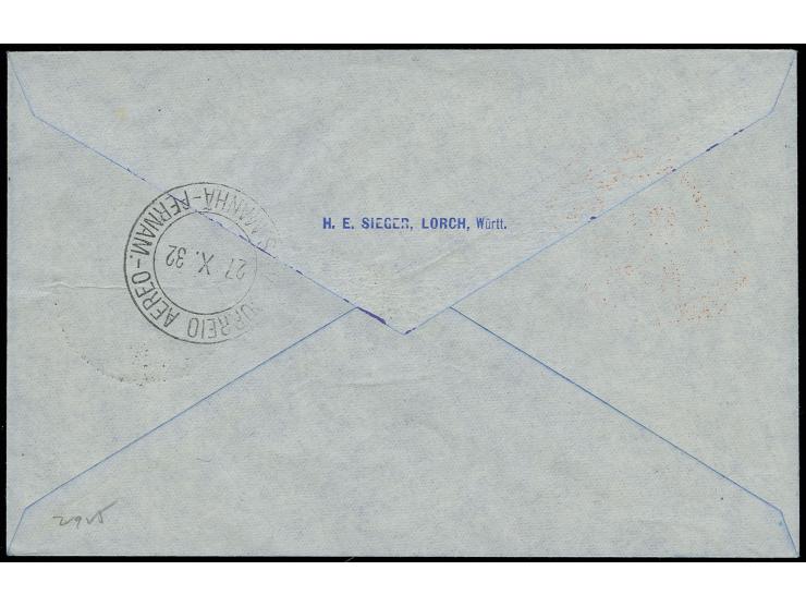9. Südamerikafahrt, Brief mit u.a. Mi.-Nr. 97 und 159 nach Pernambuco, Kabinett