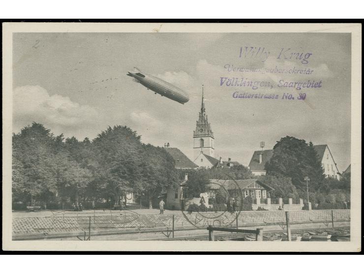 Fotokarte Postabgabe Rom mit Einzelfrankatur Flugpost 5 Fr., Kabinett