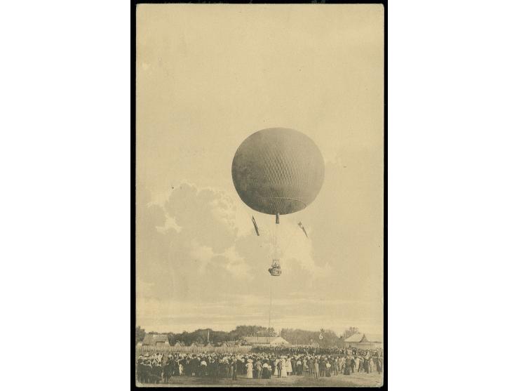 FRANKREICH: 1913, Gordon-Bennet-Ballon-Wettbewerb, Fotokarte des Ballon "Metzeler" mit Frankreich-Frankatur und Stempel "PARI
