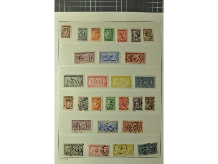1906, ATHEN: Sammlung mit 2 kpl. Sätzen Sonderausgabe Griechenland und 13 frankierten Briefe/Karten (u.a. R-Brief), 8 Ansicht