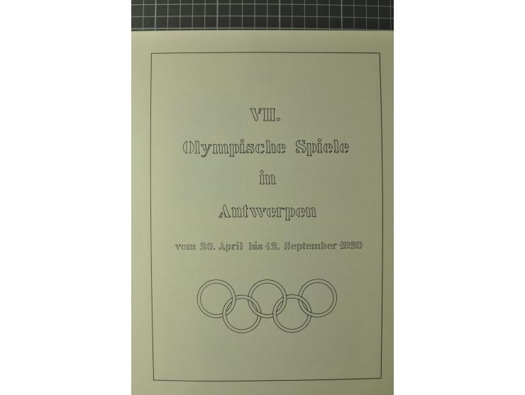 1920, ANTWERPEN: Sammlung mit losen Sondermarken-Sätzen, 10 Karten mit Maschinen-Werbestempeln, Vignetten (5 ungebrauchte und
