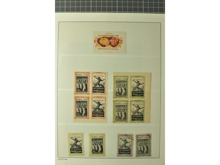 1924, PARIS: Sammlung mit kpl. Sondermarken-Sätzen inkl. Libanon und Syren, verschiedenen Vignetten und 25 Briefen/Karten, da