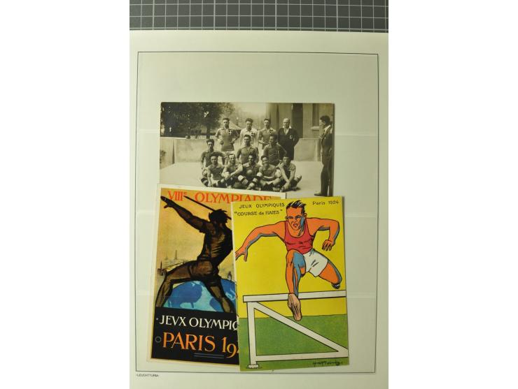 1924, PARIS: Sammlung mit kpl. Sondermarken-Sätzen inkl. Libanon und Syren, verschiedenen Vignetten und 25 Briefen/Karten, da