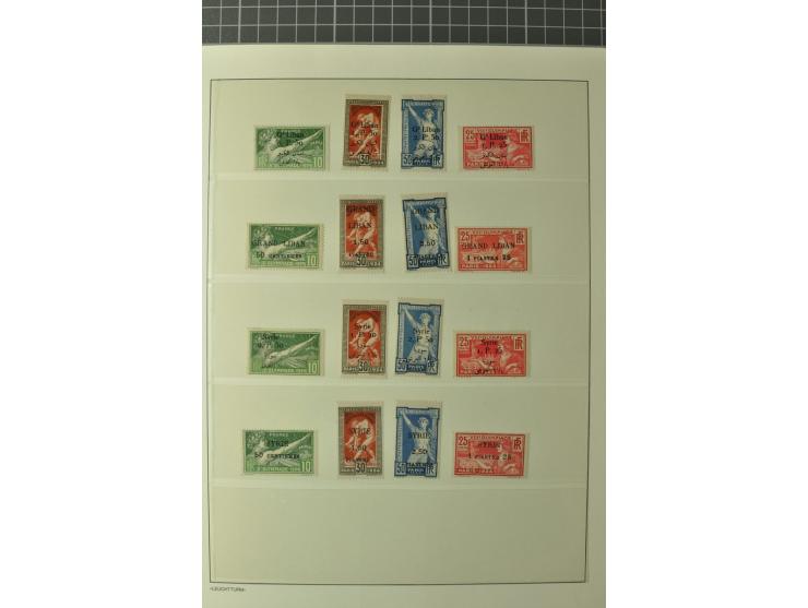 1924, PARIS: Sammlung mit kpl. Sondermarken-Sätzen inkl. Libanon und Syren, verschiedenen Vignetten und 25 Briefen/Karten, da