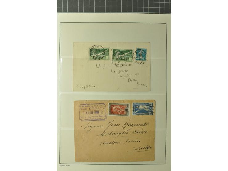 1924, PARIS: Sammlung mit kpl. Sondermarken-Sätzen inkl. Libanon und Syren, verschiedenen Vignetten und 25 Briefen/Karten, da