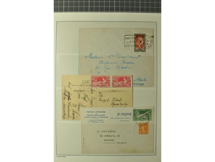 1924, PARIS: Sammlung mit kpl. Sondermarken-Sätzen inkl. Libanon und Syren, verschiedenen Vignetten und 25 Briefen/Karten, da