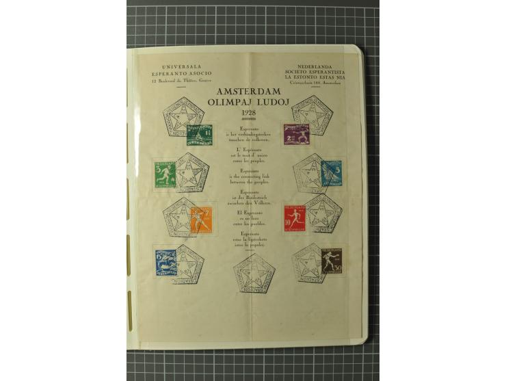 1928, AMSTERDAM: Sammlung mit u.a. diversen Sonderstempeln, Maschinen-Werbestempeln und Sondermarken-Frankaturen, einigen ung