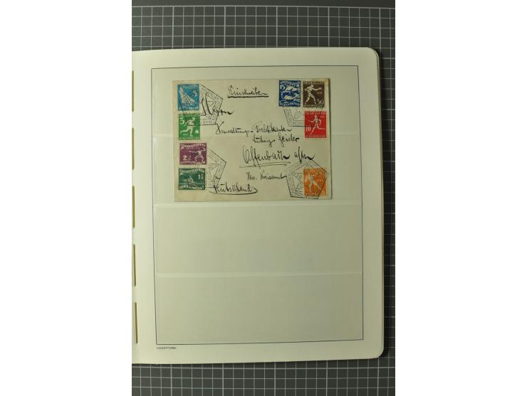 1928, AMSTERDAM: Sammlung mit u.a. diversen Sonderstempeln, Maschinen-Werbestempeln und Sondermarken-Frankaturen, einigen ung