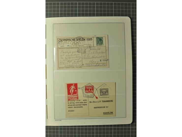 1928, AMSTERDAM: Sammlung mit u.a. diversen Sonderstempeln, Maschinen-Werbestempeln und Sondermarken-Frankaturen, einigen ung