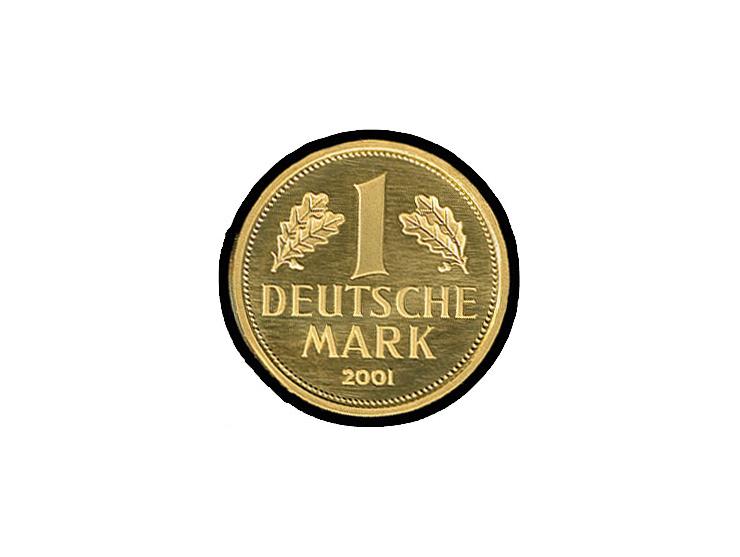 BUND: 2001, 1 DM Gold, ss/vs