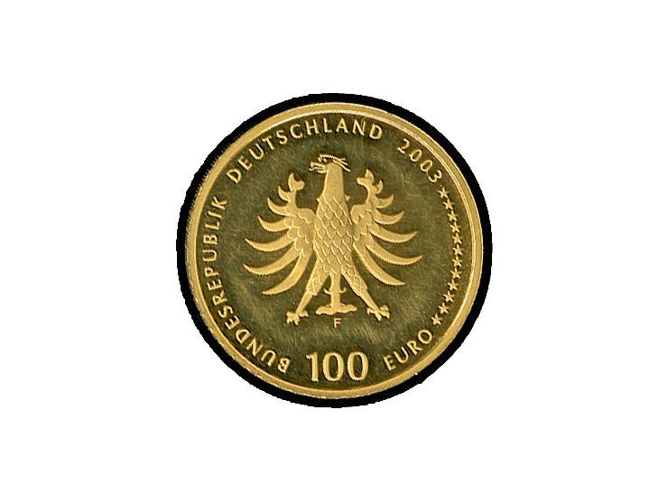2003, 100 Euro Gold, UNESCO Weltkulturerbe Quedlingburg, ss/rs