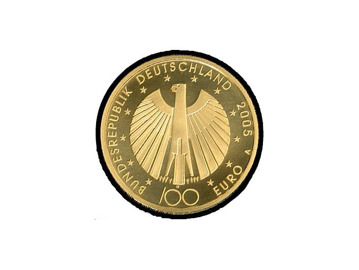2005, 100 Euro Gold, Fußball-WM Deutschland 2006, ss/vs