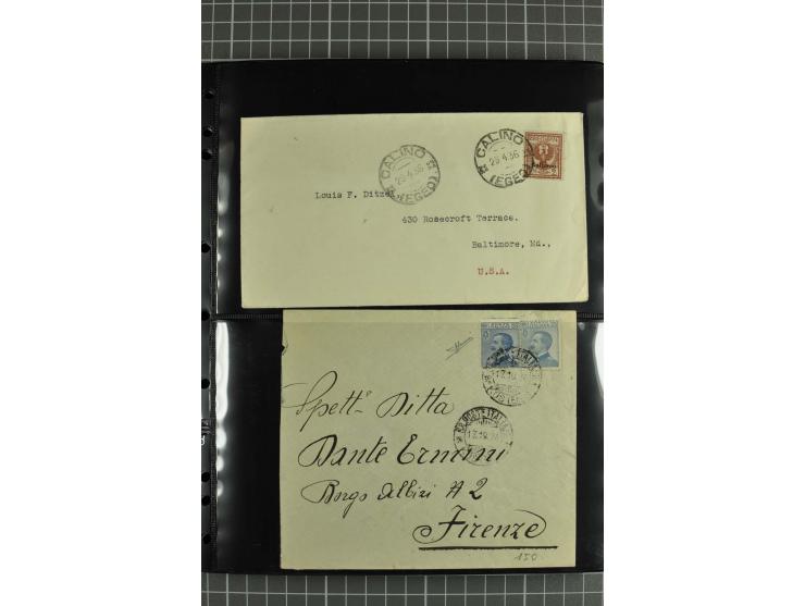 1912/45, interessante Partie Briefe, Karten und Ganzsachen, dabei Reco, Zensur, Luftpost etc.