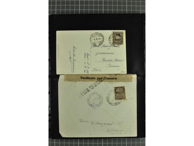 1912/45, interessante Partie Briefe, Karten und Ganzsachen, dabei Reco, Zensur, Luftpost etc.