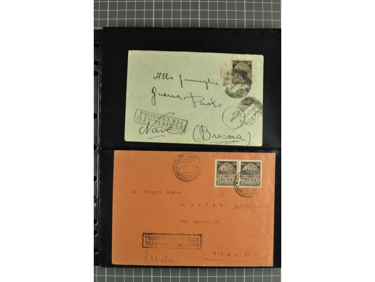 1912/45, interessante Partie Briefe, Karten und Ganzsachen, dabei Reco, Zensur, Luftpost etc.