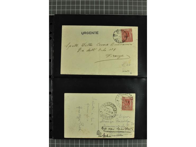 1912/45, interessante Partie Briefe, Karten und Ganzsachen, dabei Reco, Zensur, Luftpost etc.