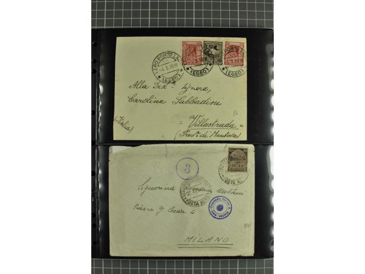 1912/45, interessante Partie Briefe, Karten und Ganzsachen, dabei Reco, Zensur, Luftpost etc.