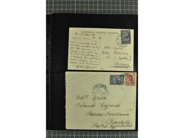 1912/45, interessante Partie Briefe, Karten und Ganzsachen, dabei Reco, Zensur, Luftpost etc.