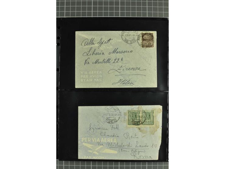 1912/45, interessante Partie Briefe, Karten und Ganzsachen, dabei Reco, Zensur, Luftpost etc.
